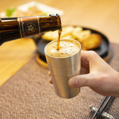 《錫（純度99.99%）の酒器・ビールタンブラー》静波ビールタンブラー｜銀雅堂（ぎんがどう）
