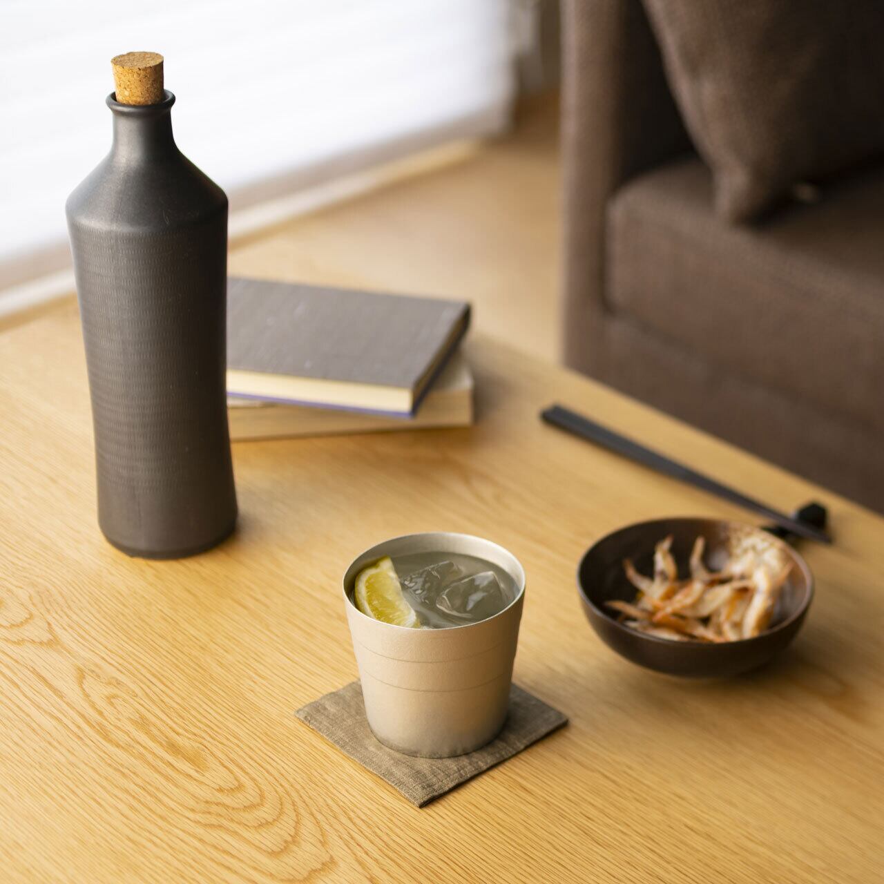 《錫（純度99.99%）の酒器・ロックグラス》静波ロックグラス｜銀雅堂（ぎんがどう）