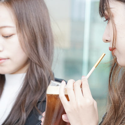 《アルミ製・紙ストロー用アダプター》紙ストローの吸い口にさして口当たりを改善するアルミ製アダプター（専用ソフトケース付き） | THE STRAW 6（4色）