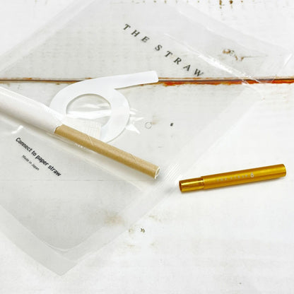 《アルミ製・紙ストロー用アダプター》紙ストローの吸い口にさして口当たりを改善するアルミ製アダプター（専用ソフトケース付き） | THE STRAW 6（4色）