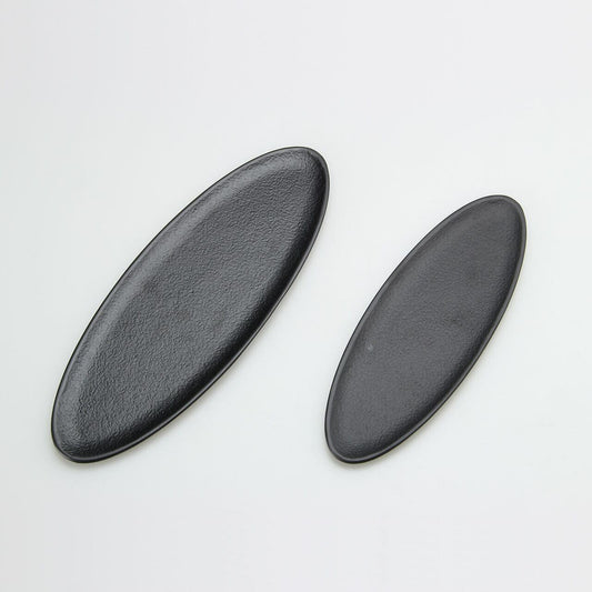 《アルミ鋳物のトレイ》オーバル (楕円) トレイ L | シルバー / ブラック