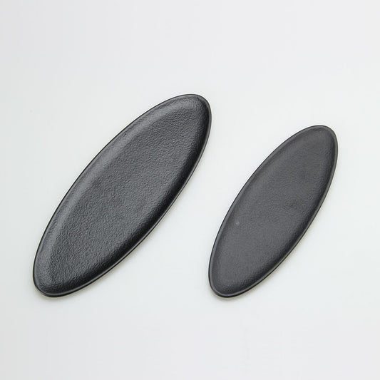 《アルミ鋳物のトレイ》オーバル (楕円) トレイ S | シルバー / ブラック