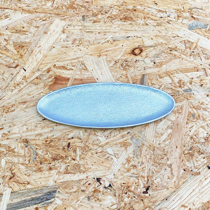 《アルミ鋳物のトレイ》オーバル (楕円) トレイ S | シルバー / ブラック