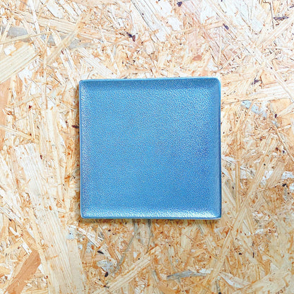 《アルミ鋳物のトレイ》スクエア (四角) トレイ S | シルバー / ブラック