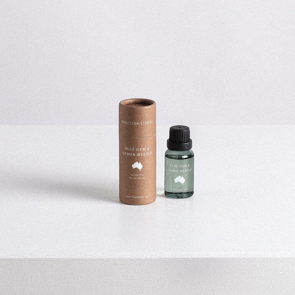 《天然素材 ブレンドエッセンシャルオイル》Australian Essential Oil "Australian Native, Blue Gum & Lemon Myrtle"（レモンマートル、ユーカリブルーガム、ヒノキ）｜Addition Studio