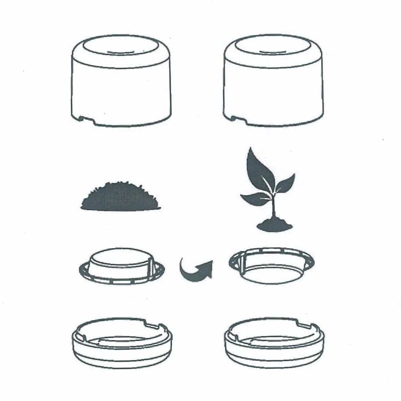 《小さな苔テラリウム・パルダリウム用容器》Sanctuary S2 Terrarium チャコール/グレー（苔は付属しません） | Botanica