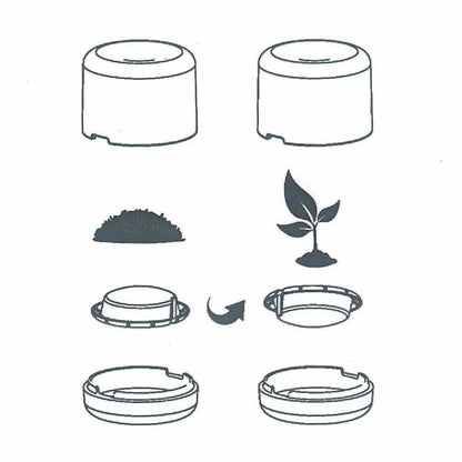 《小さな苔テラリウム・パルダリウム用容器》Sanctuary S2 Terrarium チャコール/グレー（苔は付属しません） | Botanica