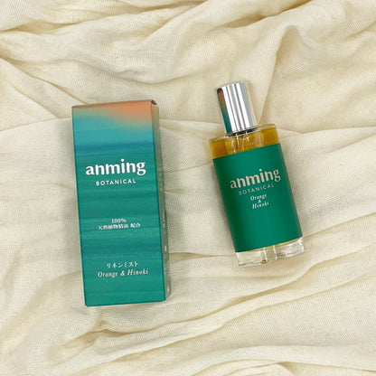 《安眠 100%植物精油・合成香料不使用のリネンミスト》anming ボタニカル50ml リネンミスト｜日本香堂
