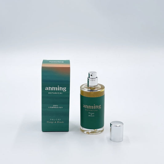 《安眠 100%植物精油・合成香料不使用のリネンミスト》anming ボタニカル50ml リネンミスト｜日本香堂