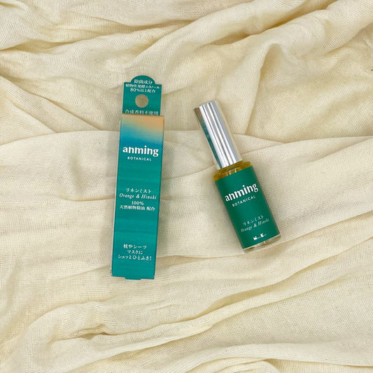 《安眠 100%植物精油・合成香料不使用のリネンミスト》anming ボタニカル15ml リネンミスト｜日本香堂