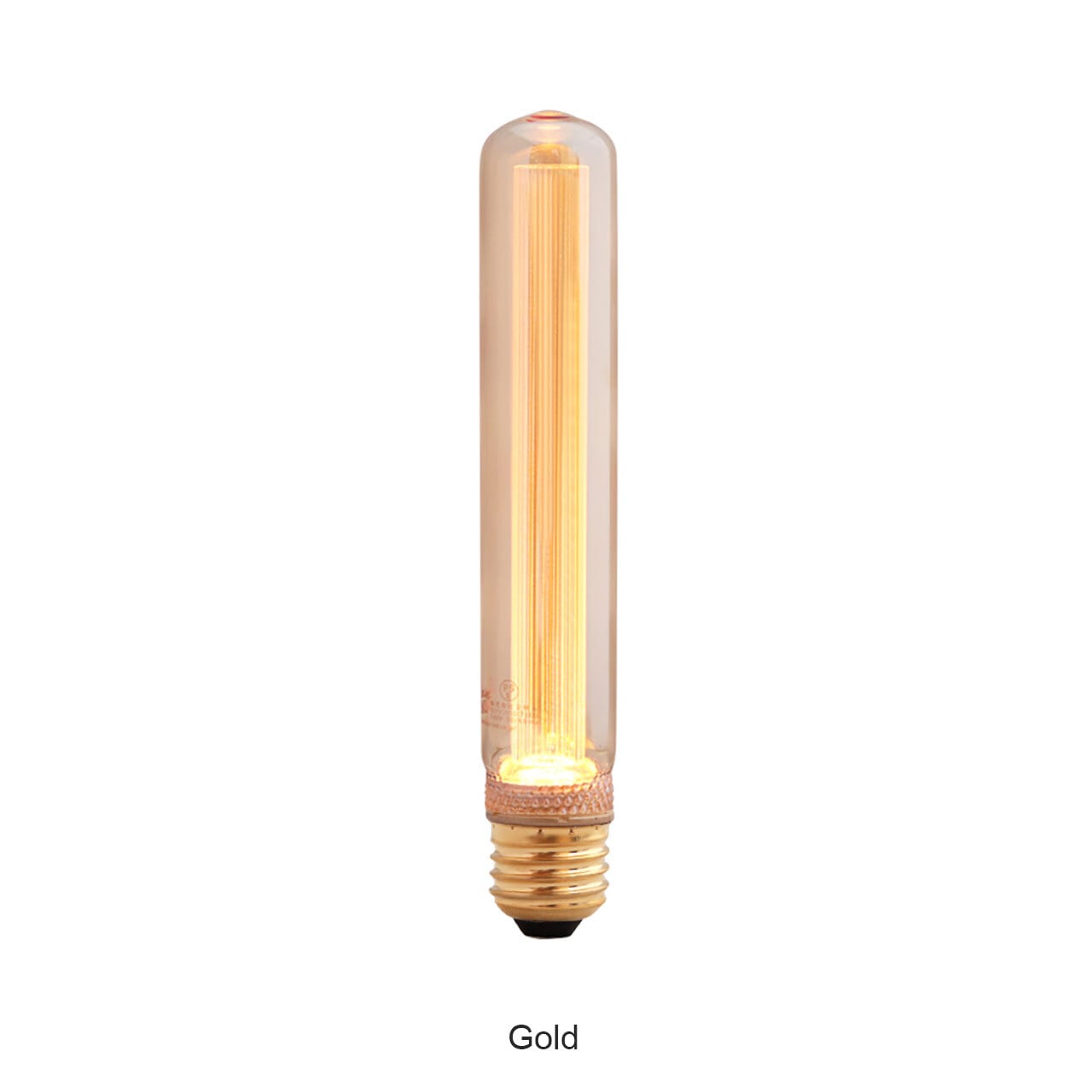 《エジソン球風LEDバルブ・チューブタイプ（E26口金用）》MODERN LED bulb E26 TUBE（Gold／Gray）| WEST VILLAGE TOKYO