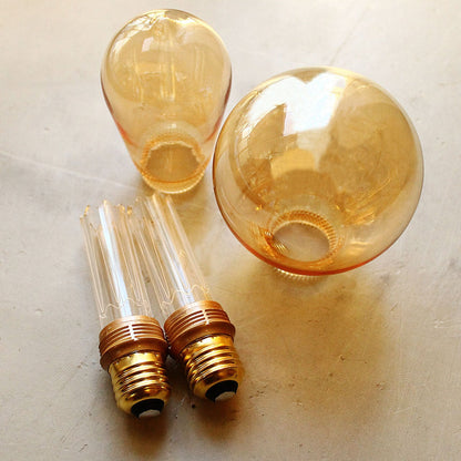 《エジソン球風LEDバルブ・丸タイプ（E26口金用）》NOSTALGIA LED BULB（Gold／Gray）| WEST VILLAGE TOKYO