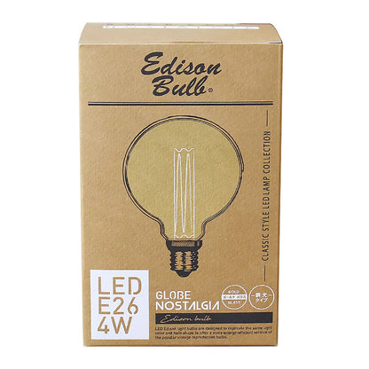 《エジソン球風LEDバルブ・丸タイプ（E26口金用）》NOSTALGIA LED BULB（Gold／Gray）| WEST VILLAGE TOKYO