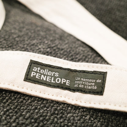 《綿麻ヘリンボーンの2wayトート（2色）》HB Hanging（BG294） | ateliers PENELOPE
