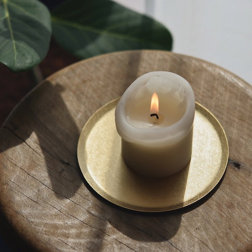 《真鍮のラウンドトレイ（φ90mm）つや無し｜つや有り》a.278オリジナル