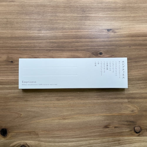 《リラックスと集中にフォーカスした坐禅・瞑想用のお香》リラックスと集中をコンセプトに調香された100%天然素材のお線香 Emptiness | ZAF