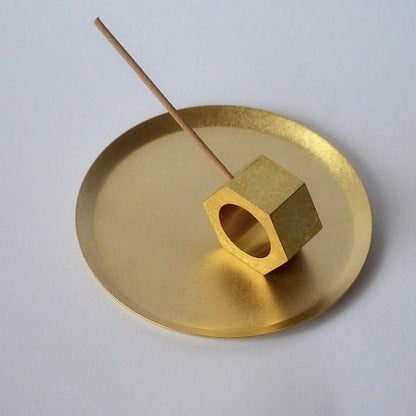 《真鍮のラウンドトレイ（φ90mm）つや無し｜つや有り》a.278オリジナル