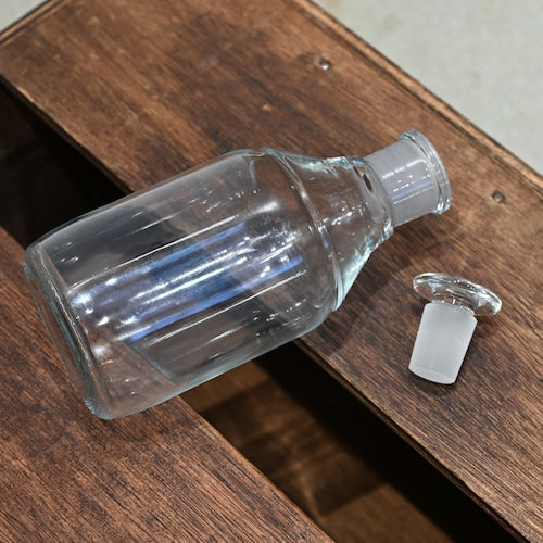 《ガラス蓋の保存瓶 500ml（目盛りなし）》保存瓶硝子栓 500 ブランク| BOROSIL LAB GLASS