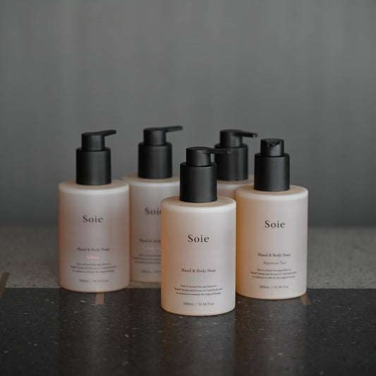 《ハンドケアにフォーカスしたハンドソープ（5種類の香り）》Moist Fragrance Hand & Body Soap（モイストフレグランスハンドソープ）｜Soie
