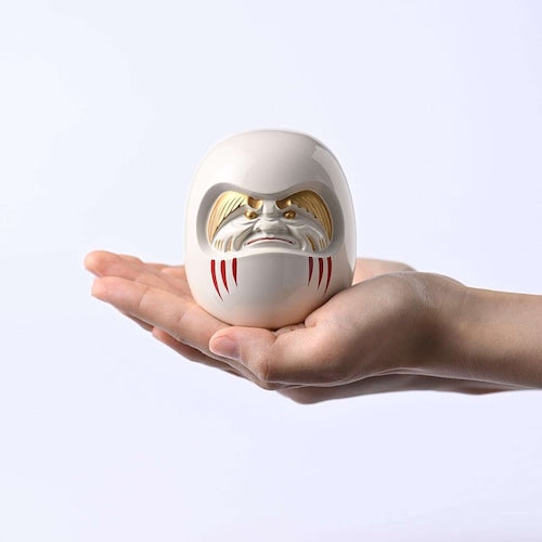 《鋳物製の開運達磨（３色：黒・白・赤）》開運厄除け達磨｜銀雅堂
