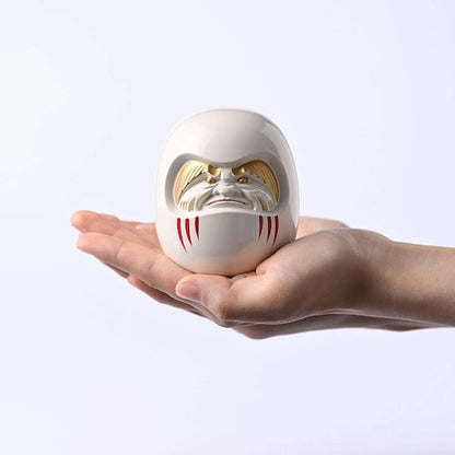 《鋳物製の開運達磨（３色：黒・白・赤）》開運厄除け達磨｜銀雅堂