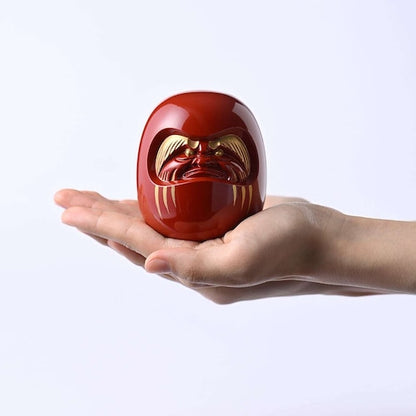 《鋳物製の開運達磨（３色：黒・白・赤）》開運厄除け達磨｜銀雅堂