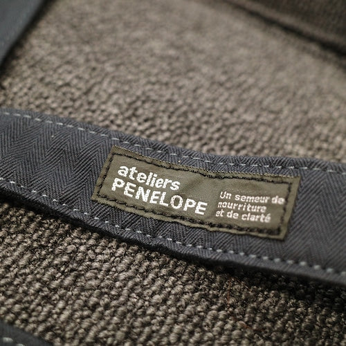 《綿麻ヘリンボーンの2wayトート（2色）》HB Hanging（BG294） | ateliers PENELOPE